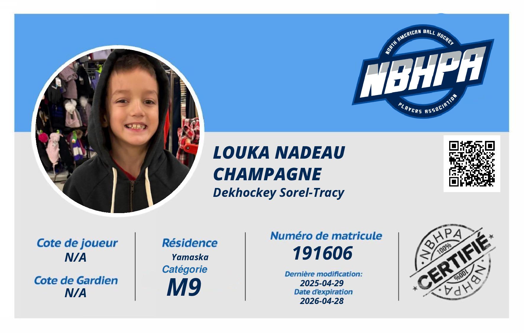 Louka Nadeau champagne