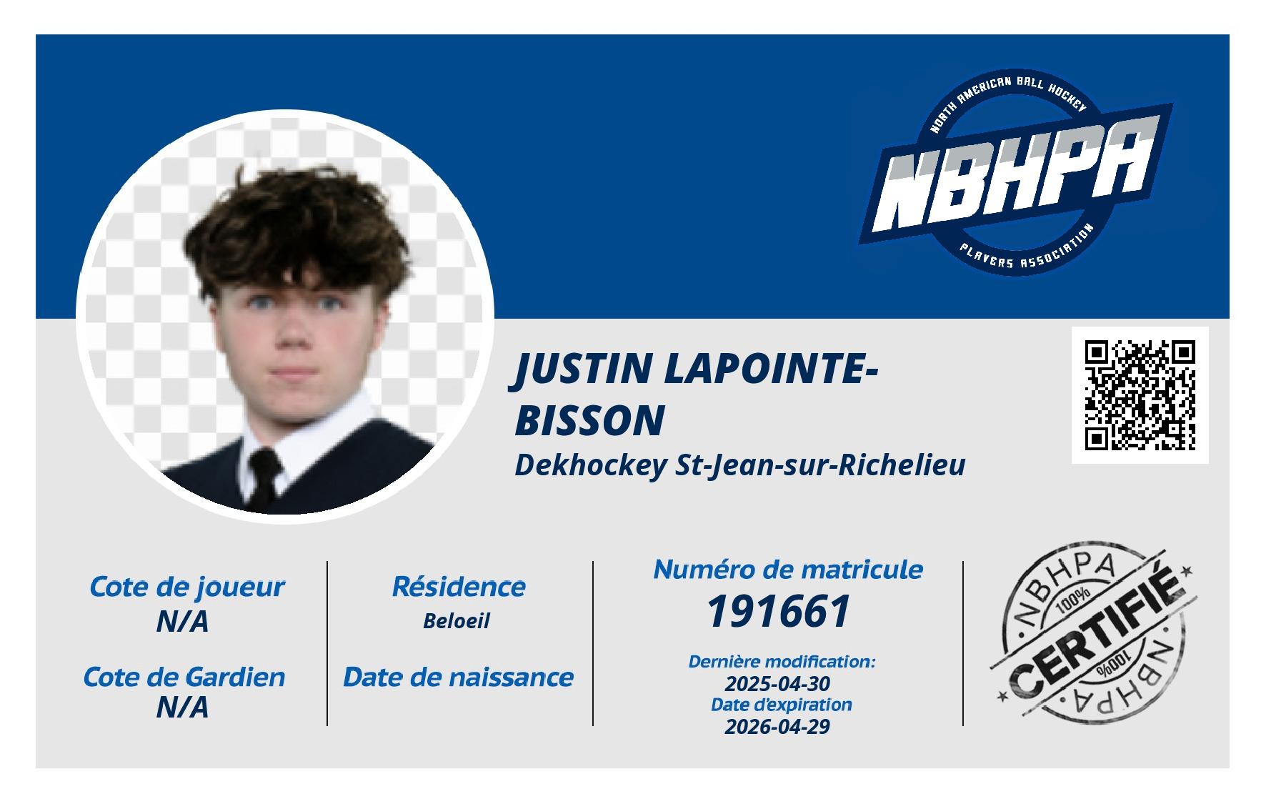 Justin Lapointe-Bisson 