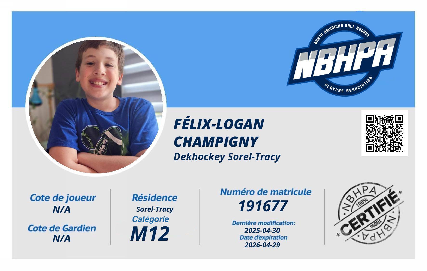 Félix-Logan  Champigny 
