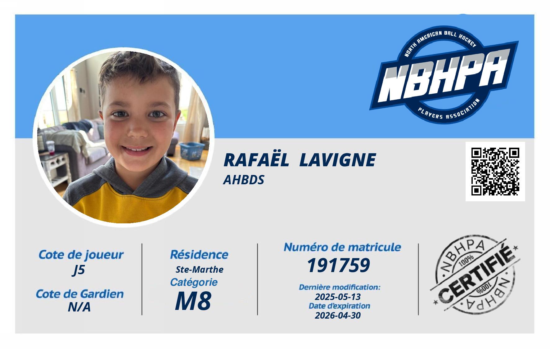 Rafaël  Lavigne 