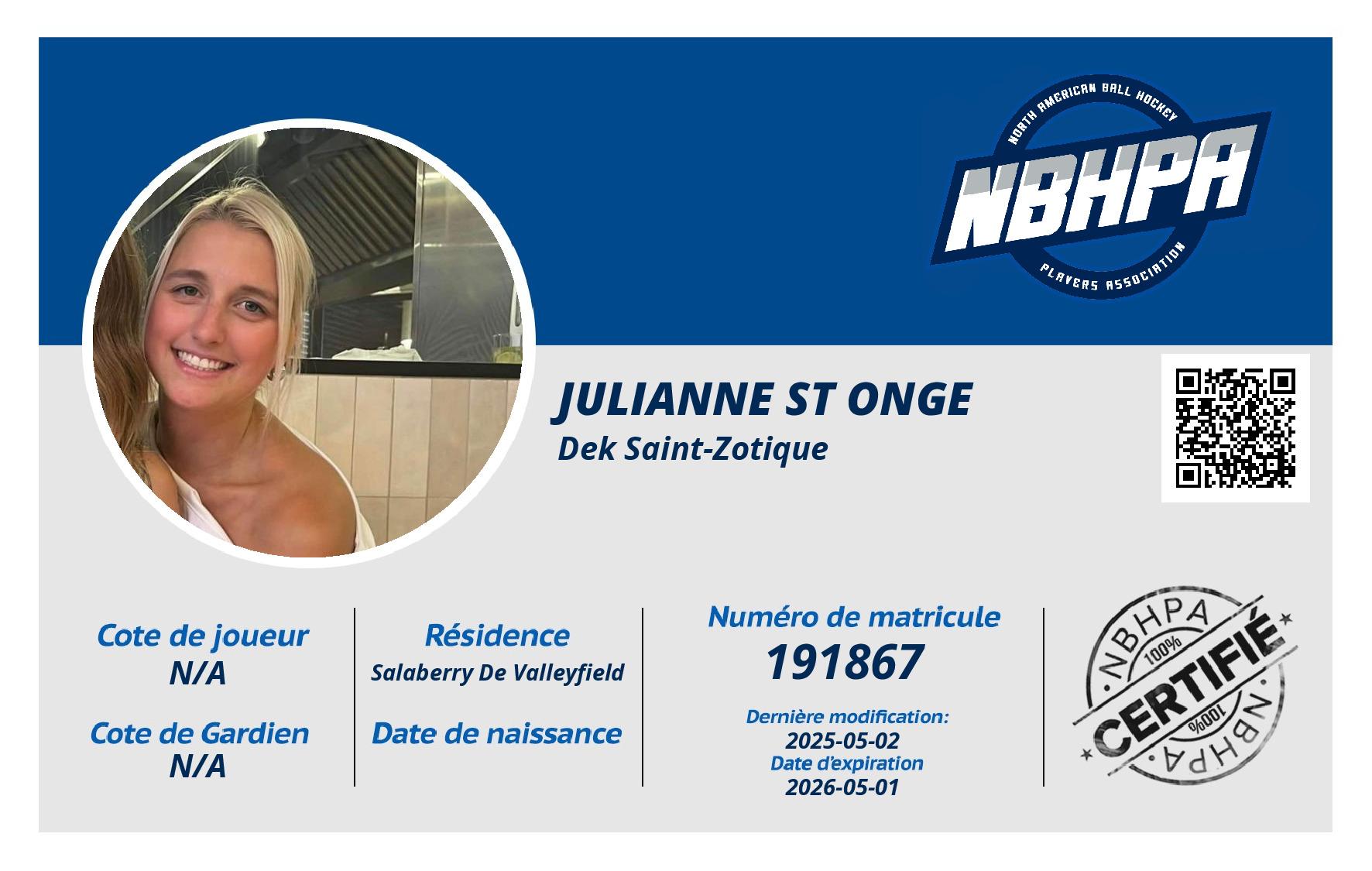Julianne st onge
