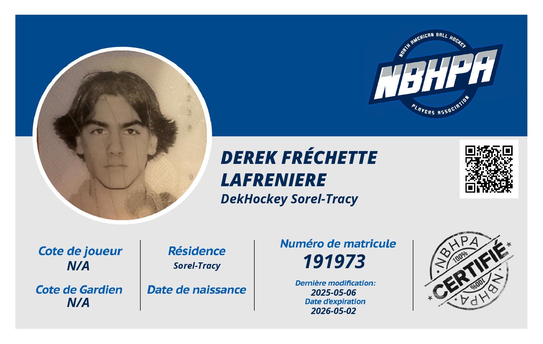 Derek Fréchette Lafreniere