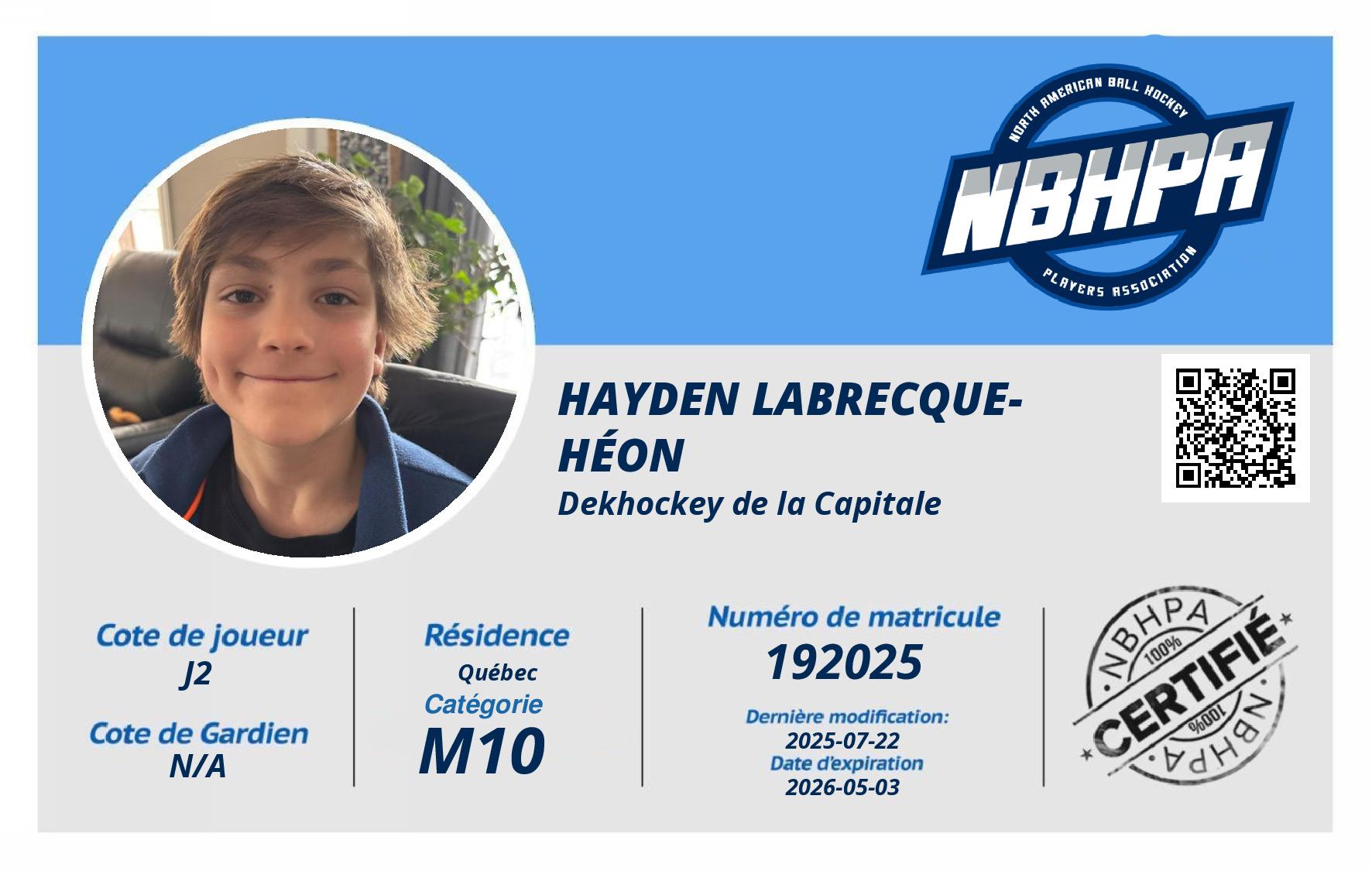 Hayden Labrecque-Héon