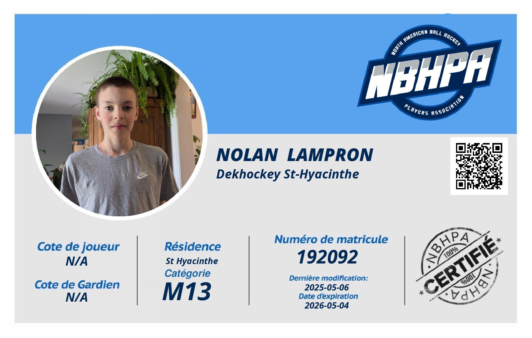 Nolan  Lampron 