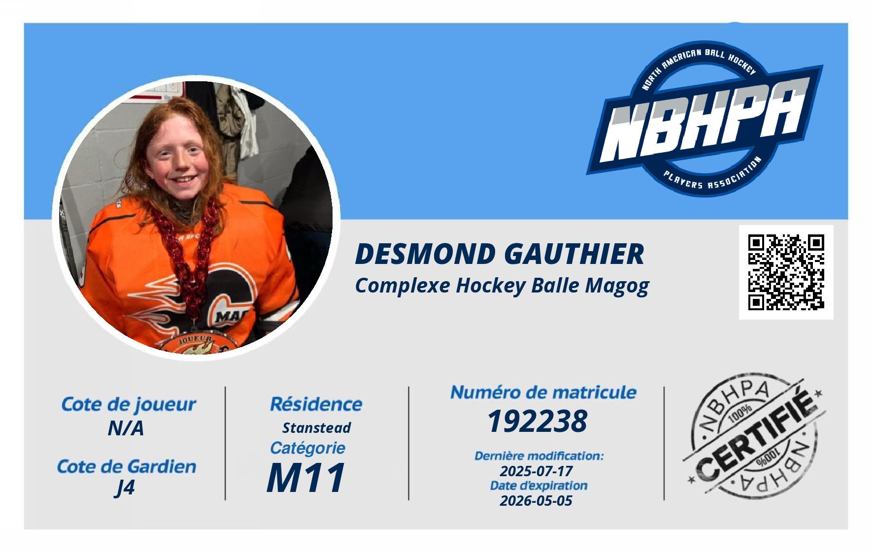 Desmond Gauthier