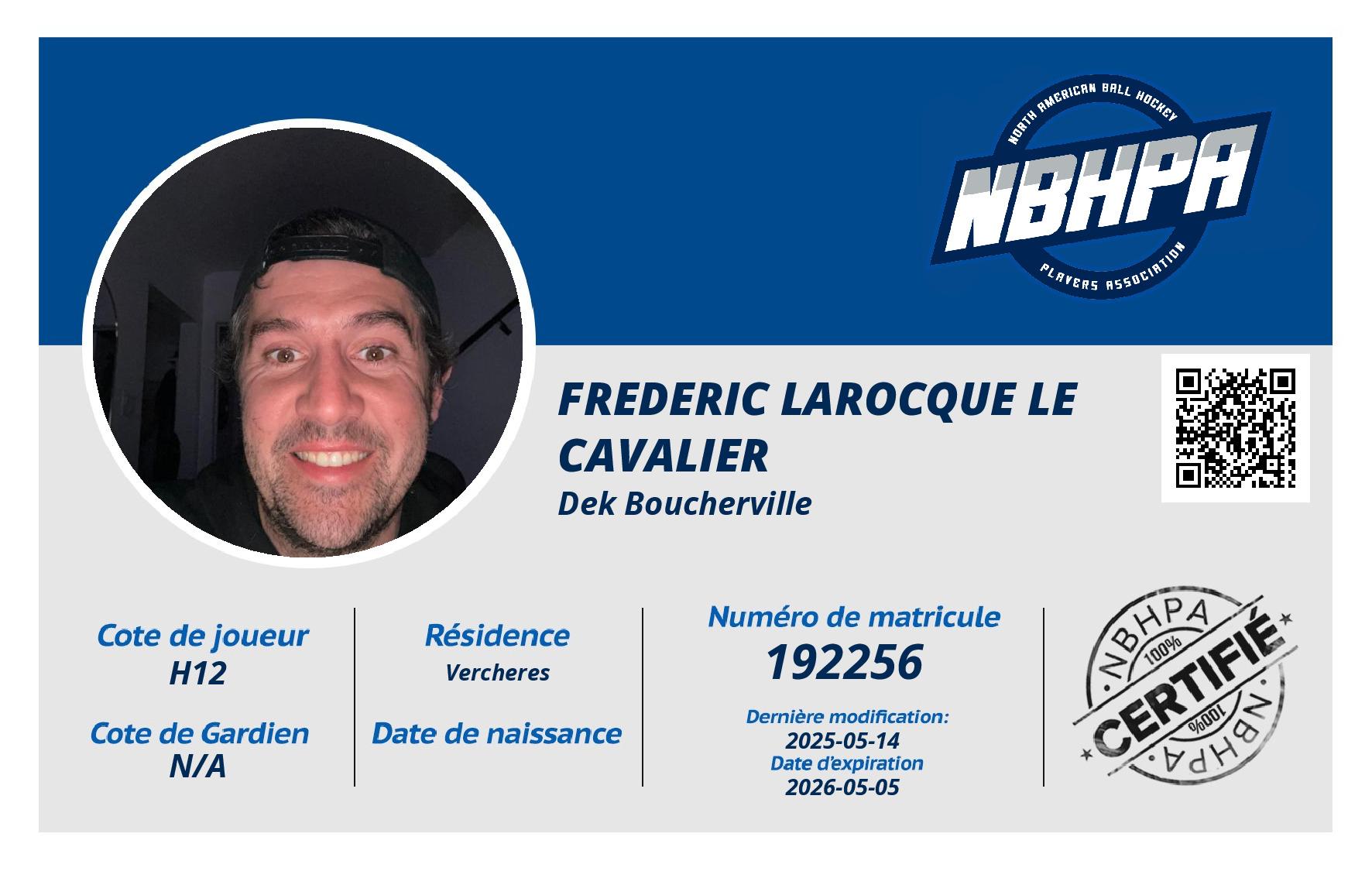 Frederic Larocque le cavalier
