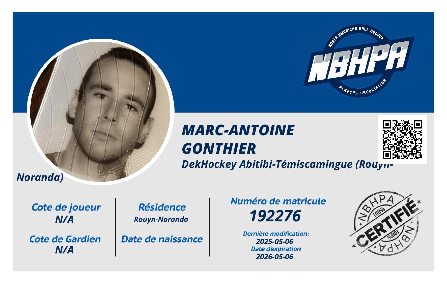 Marc-Antoine  Gonthier 