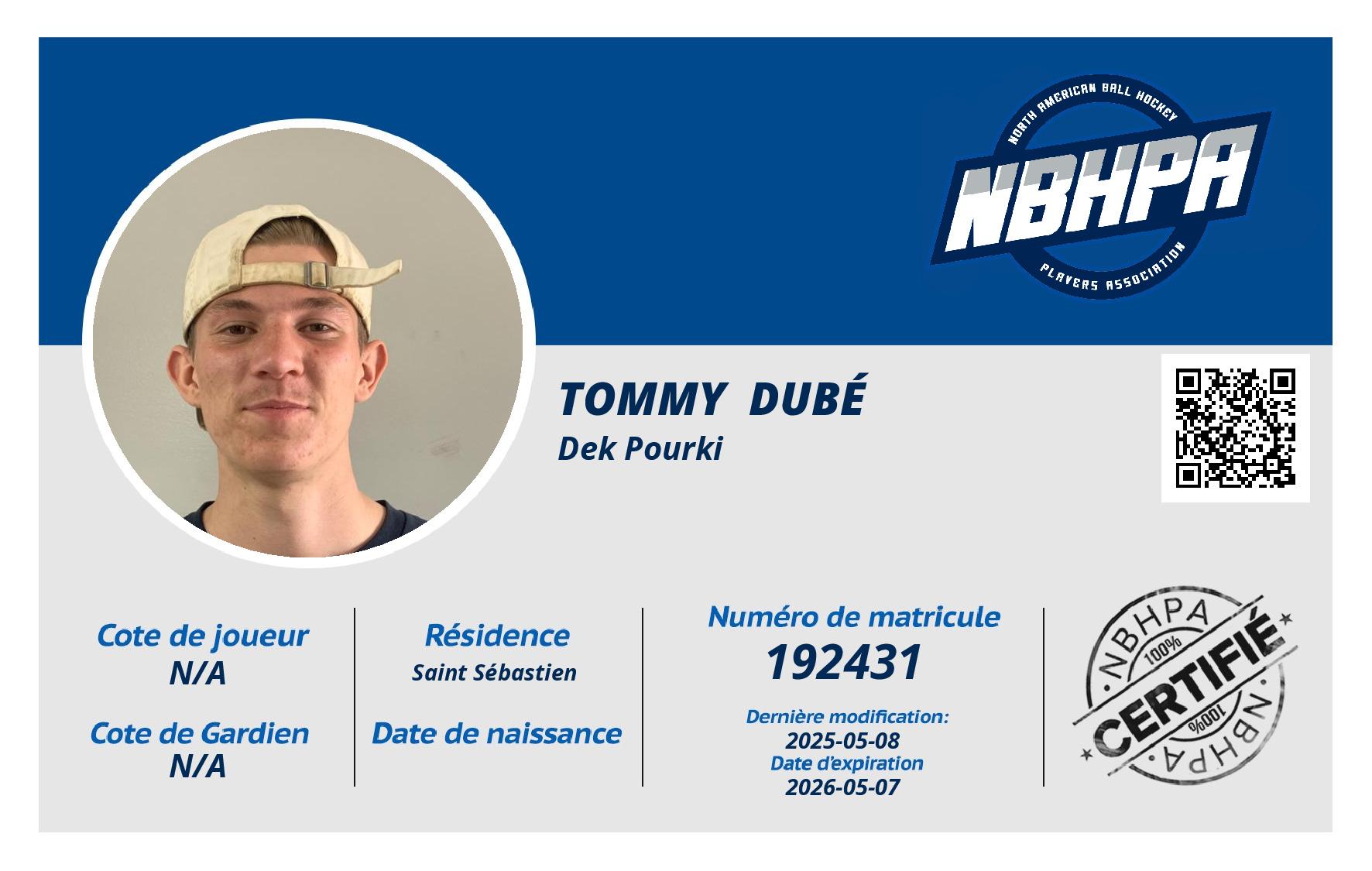 Tommy  Dubé