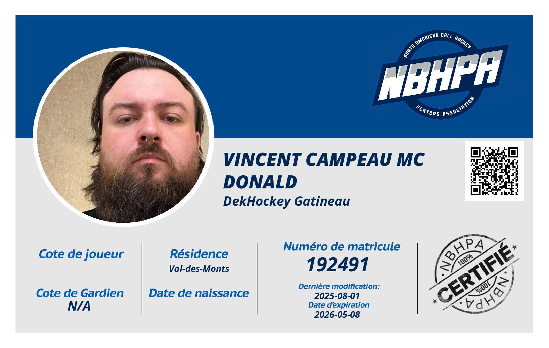 Vincent Campeau Mc Donald 