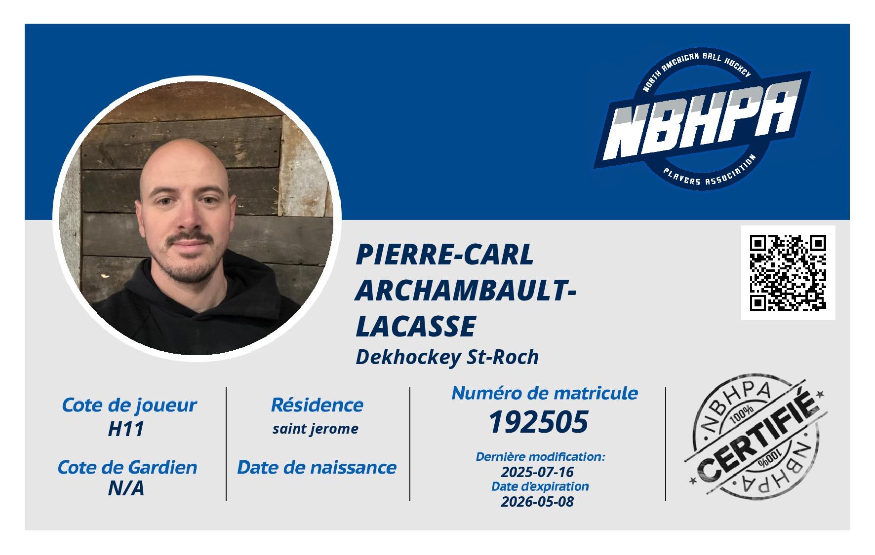 Pierre-Carl  Archambault-Lacasse 