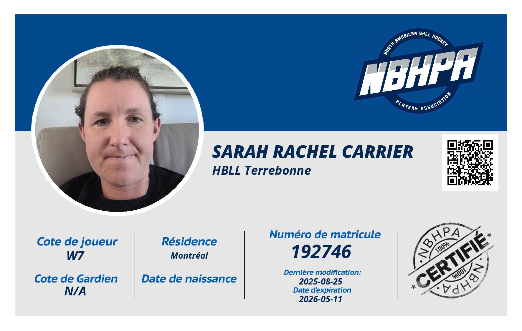 Sarah Rachel Carrier