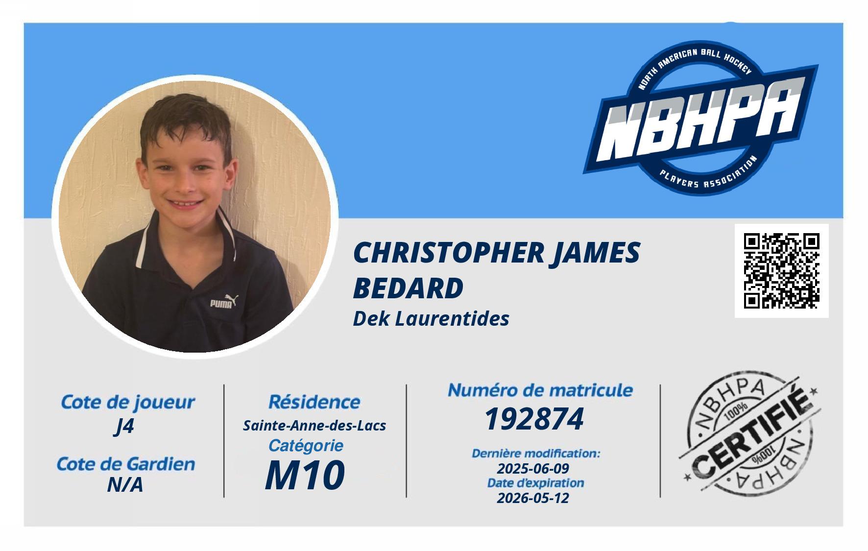 Christopher James Bedard