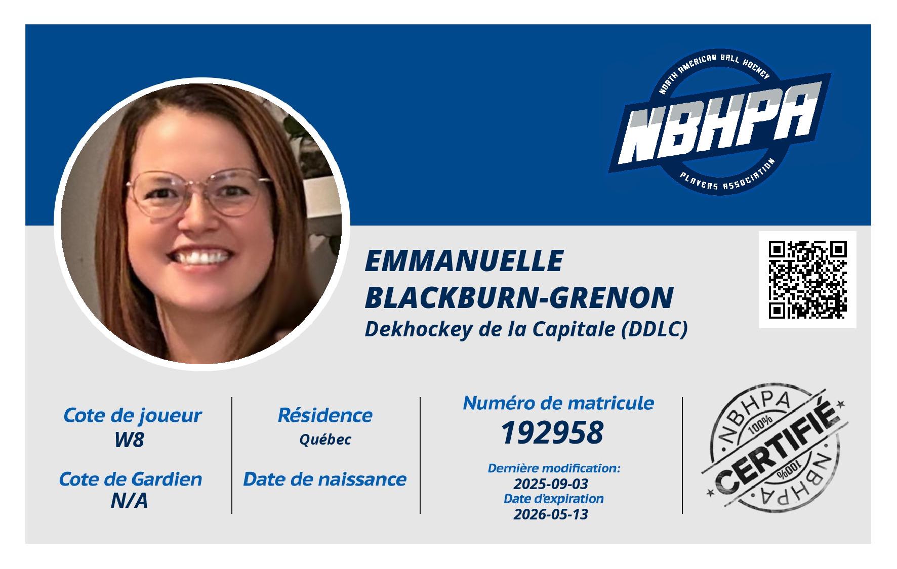 Emmanuelle  Blackburn-Grenon