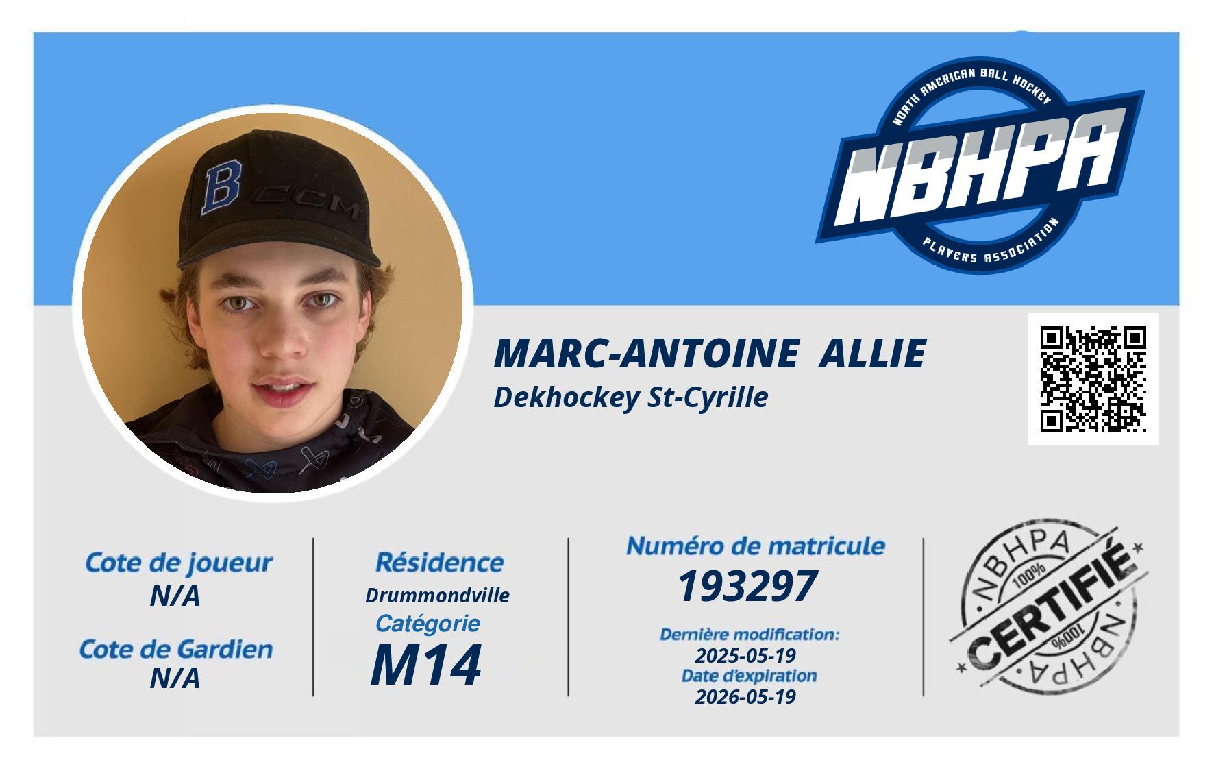 Marc-Antoine  Allie