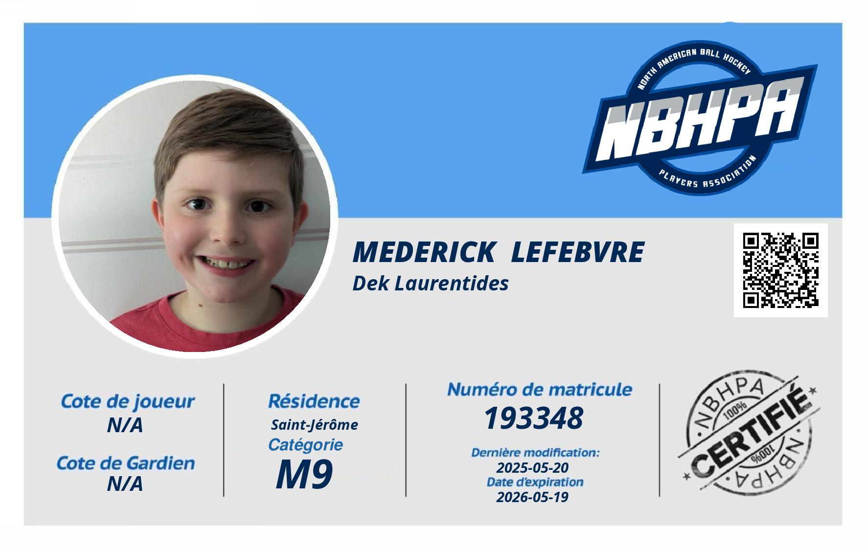 Mederick  Lefebvre