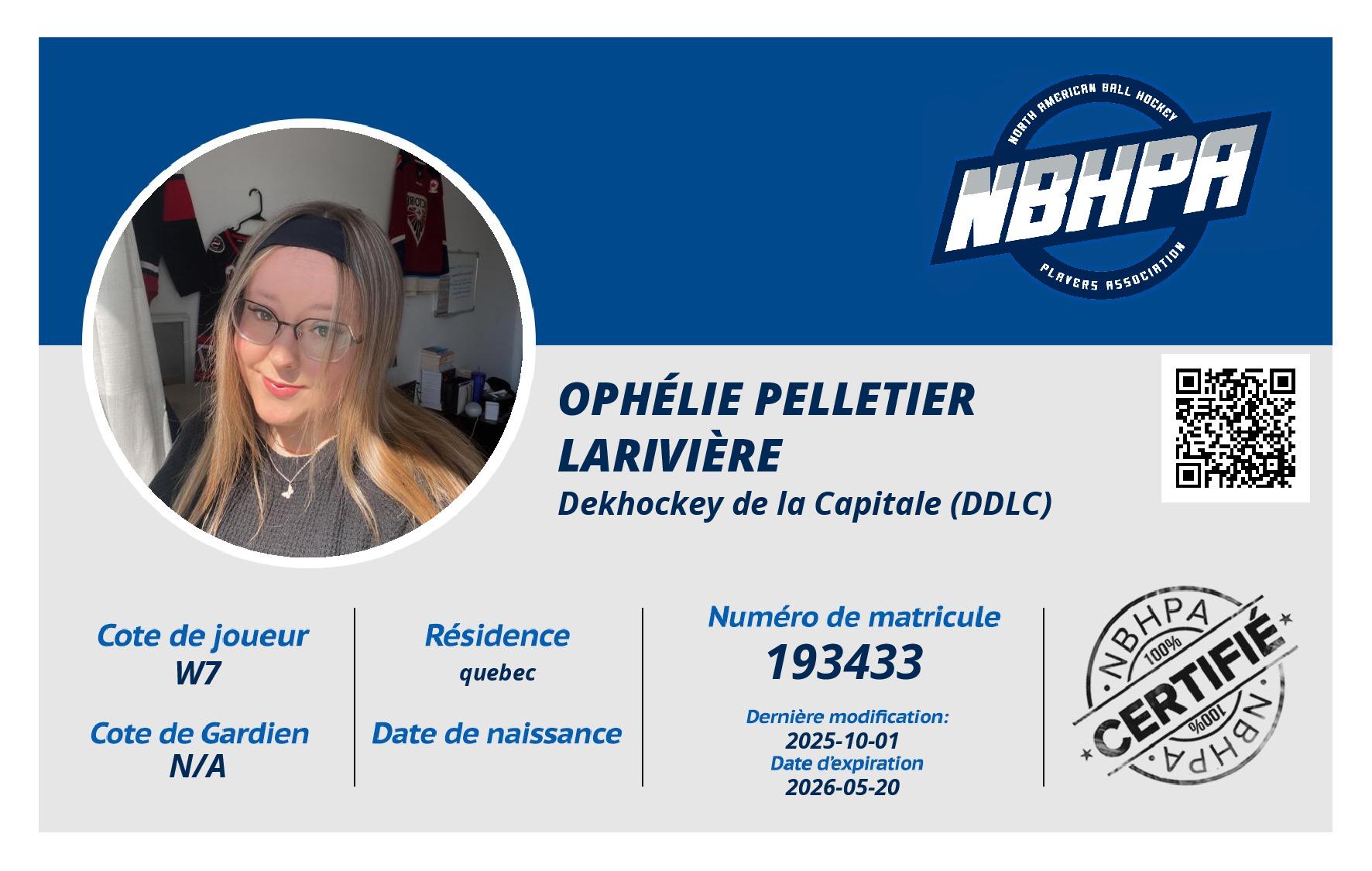 Ophélie Pelletier Larivière