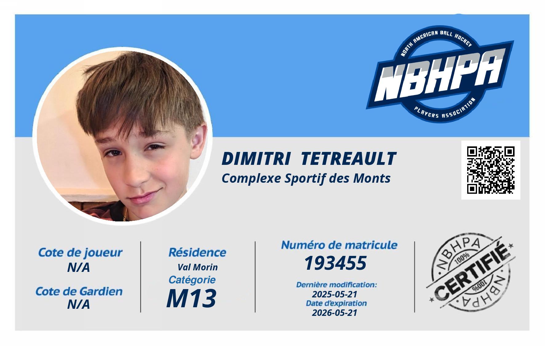 Dimitri  Tetreault 