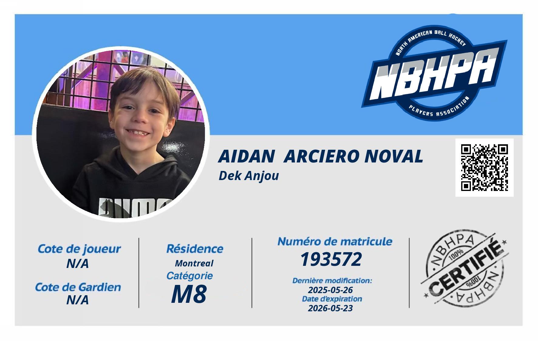 Aidan  Arciero Noval 