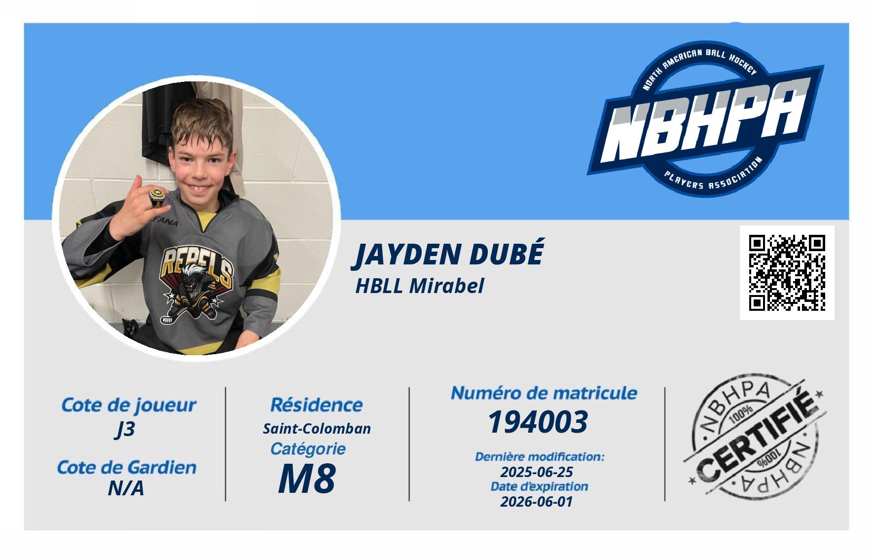 Jayden Dubé