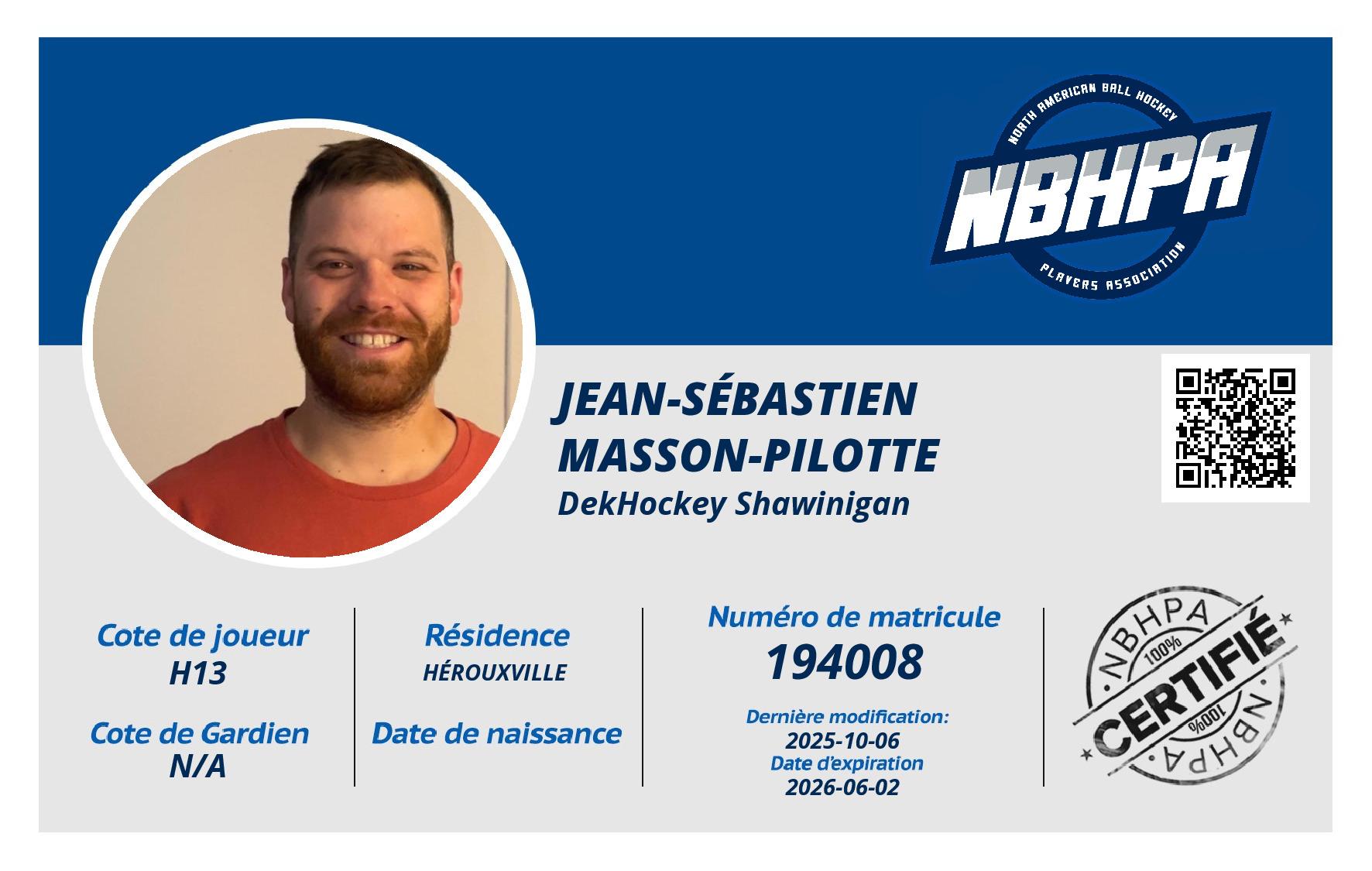 Jean-Sébastien  Masson-Pilotte