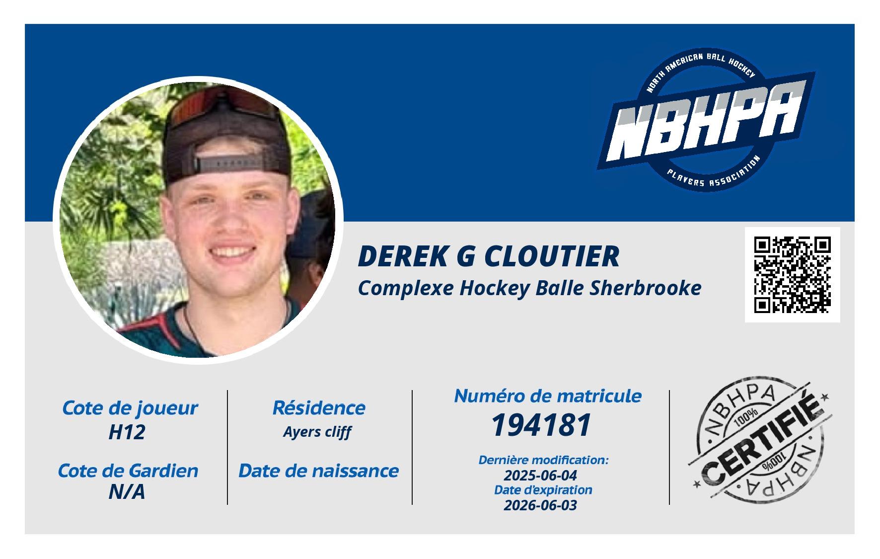 Derek G Cloutier 