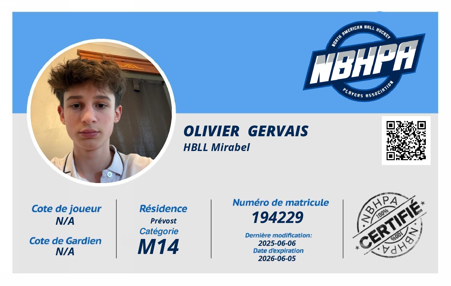 Olivier  Gervais