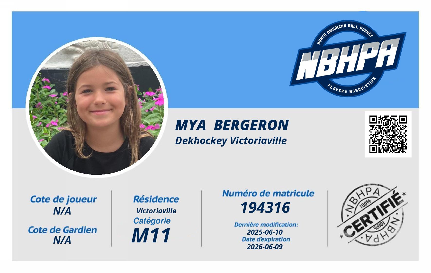 Mya  Bergeron