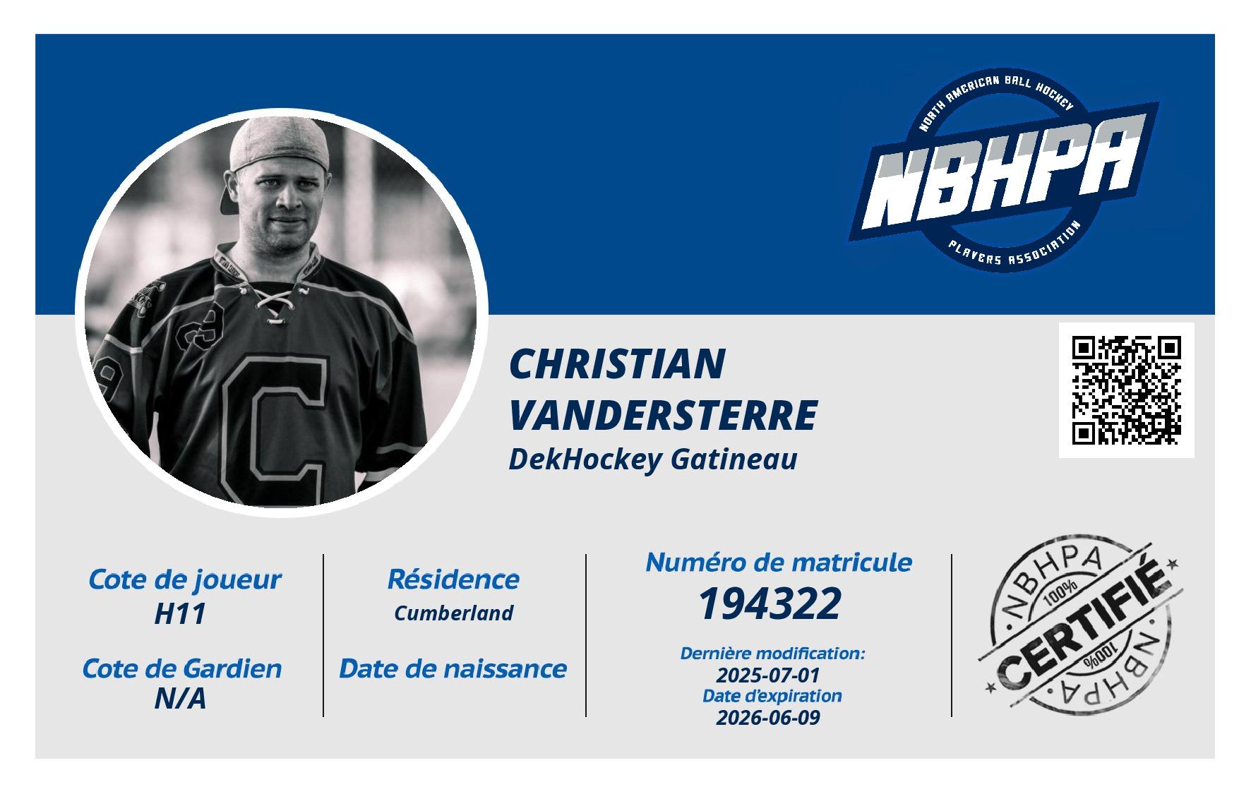 Christian Vandersterre