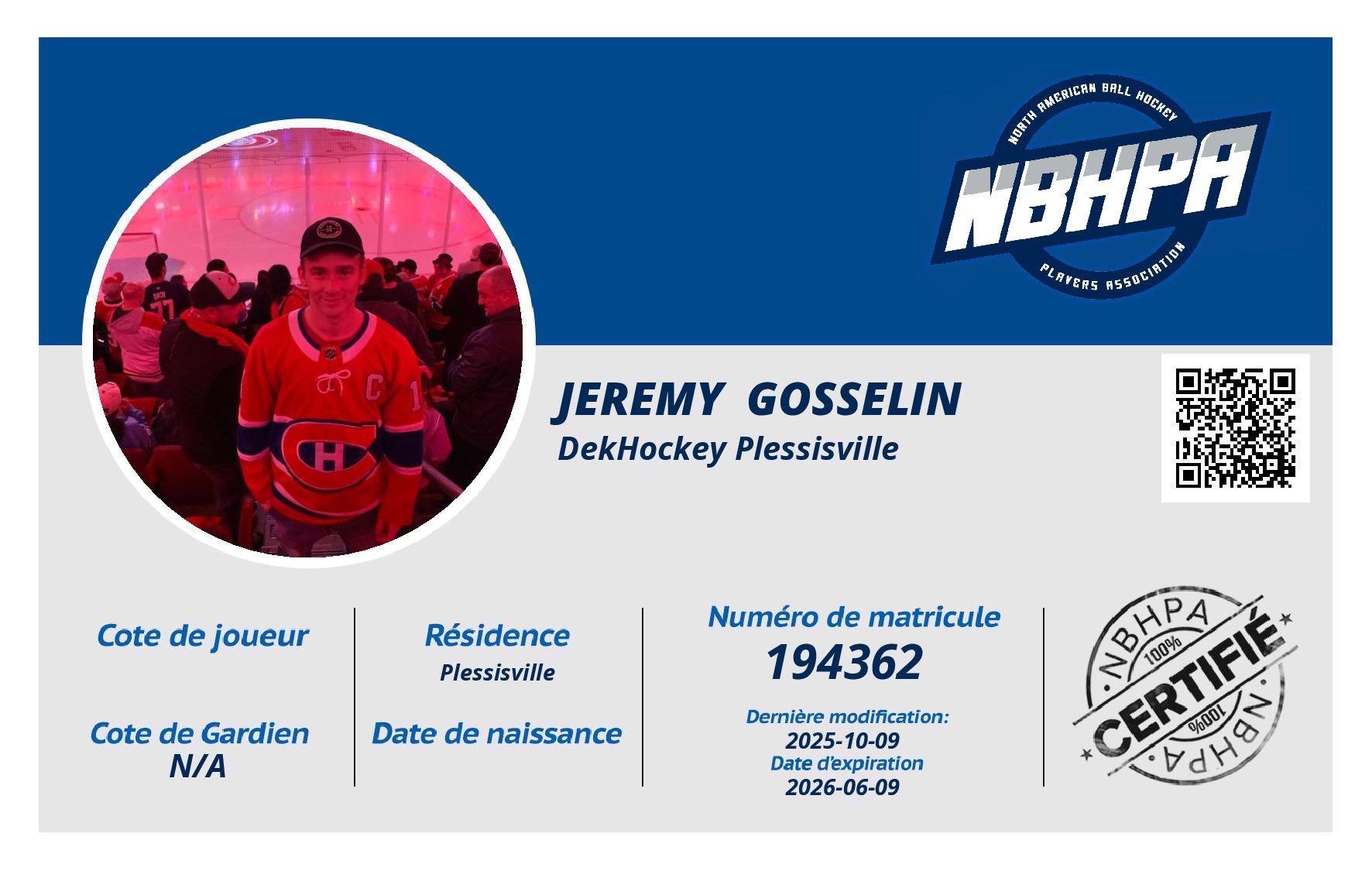 Jeremy  Gosselin
