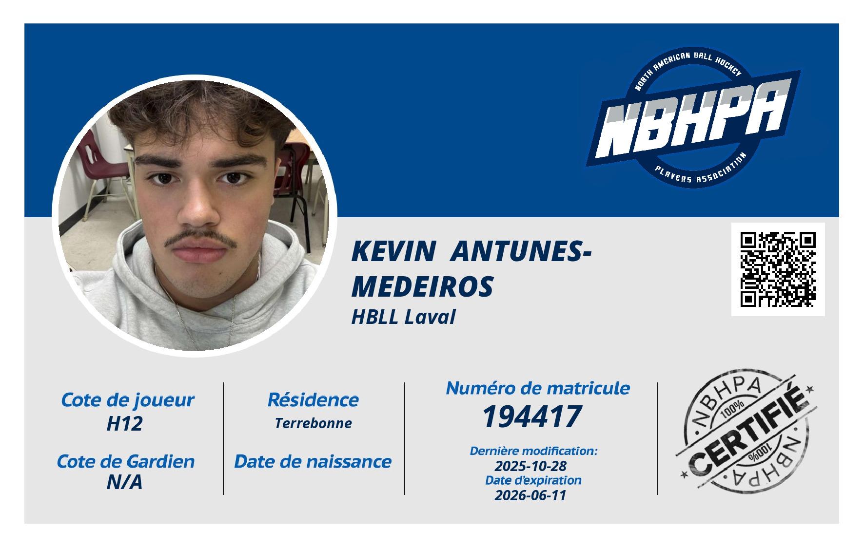 Kevin  Antunes-Medeiros