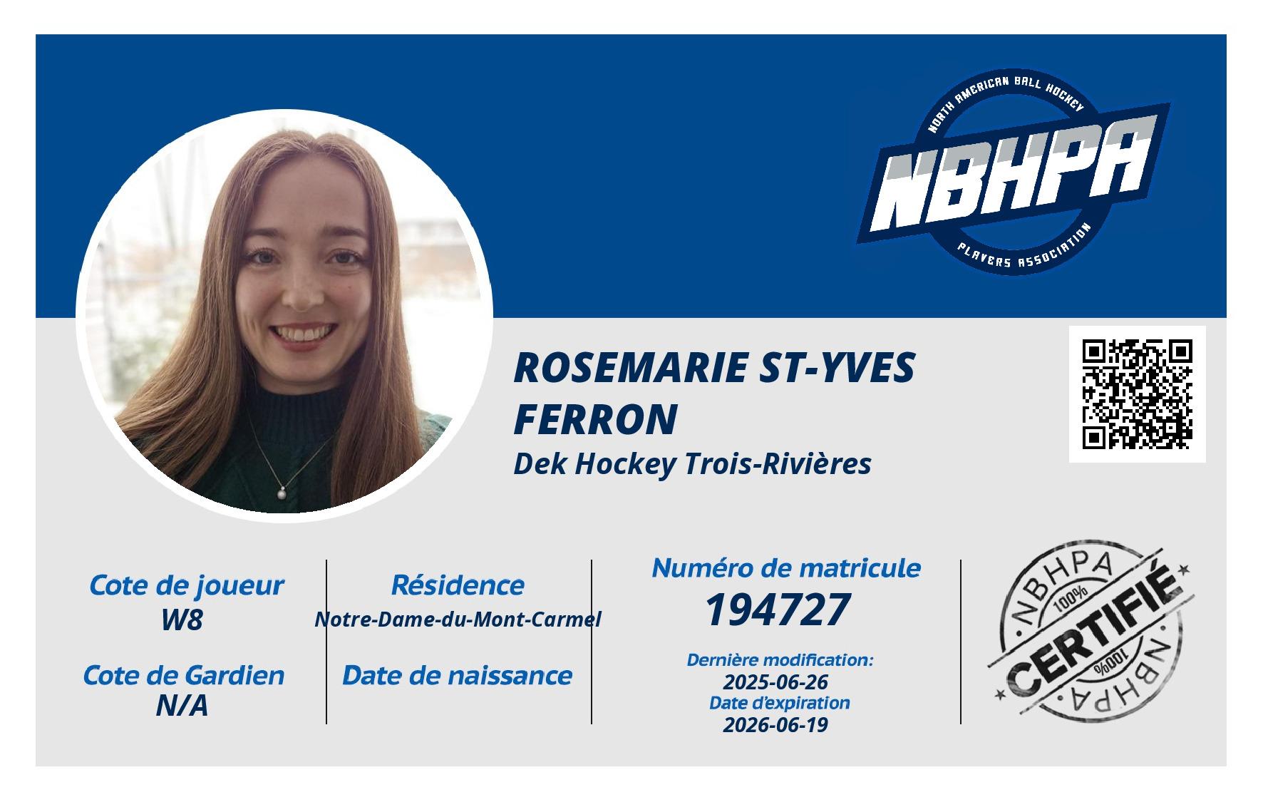 Rosemarie St-Yves Ferron