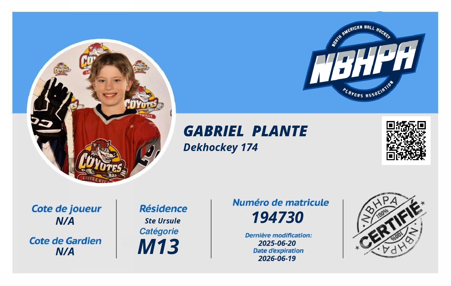 Gabriel  Plante 
