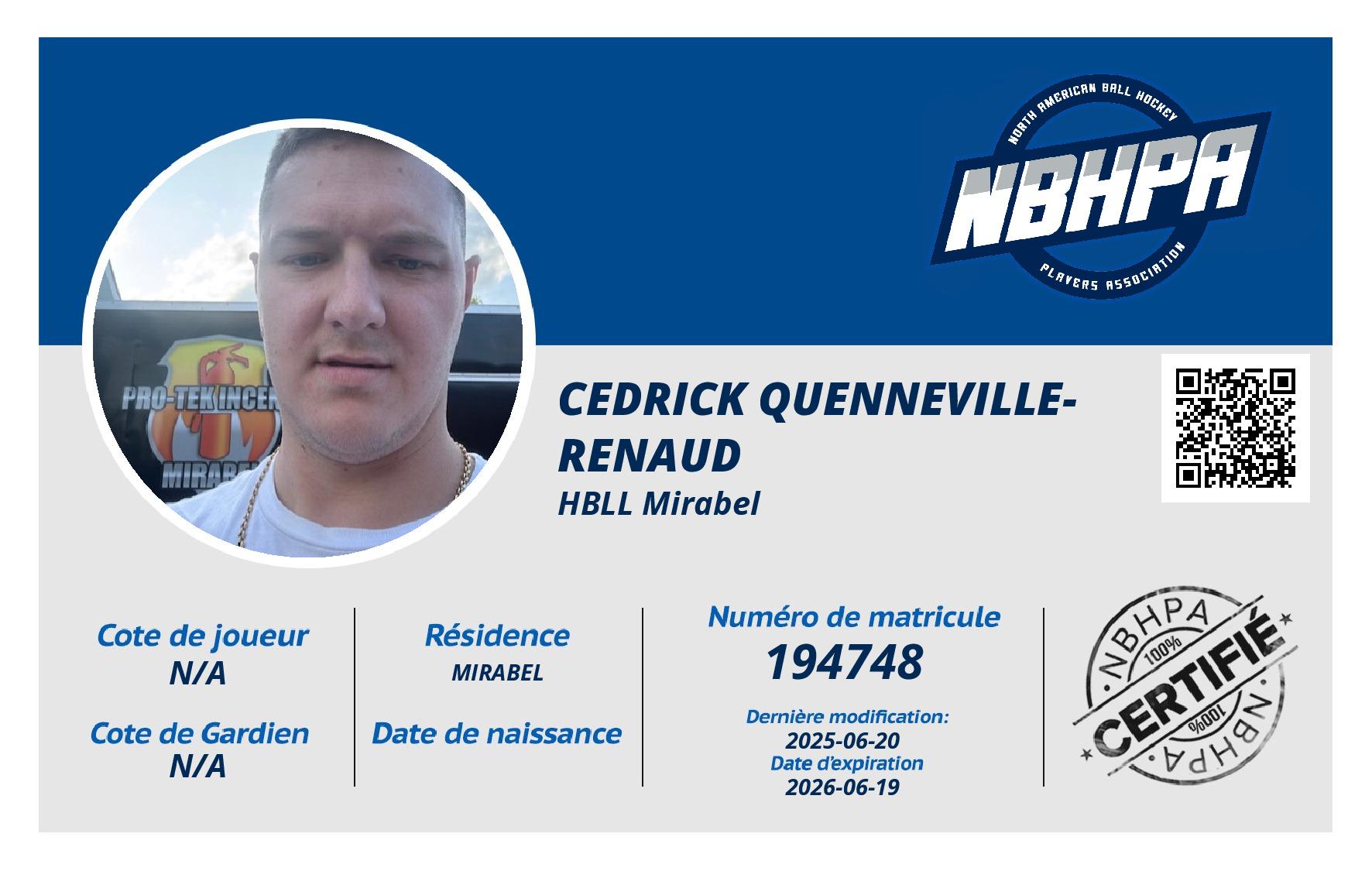 CEDRICK QUENNEVILLE-RENAUD