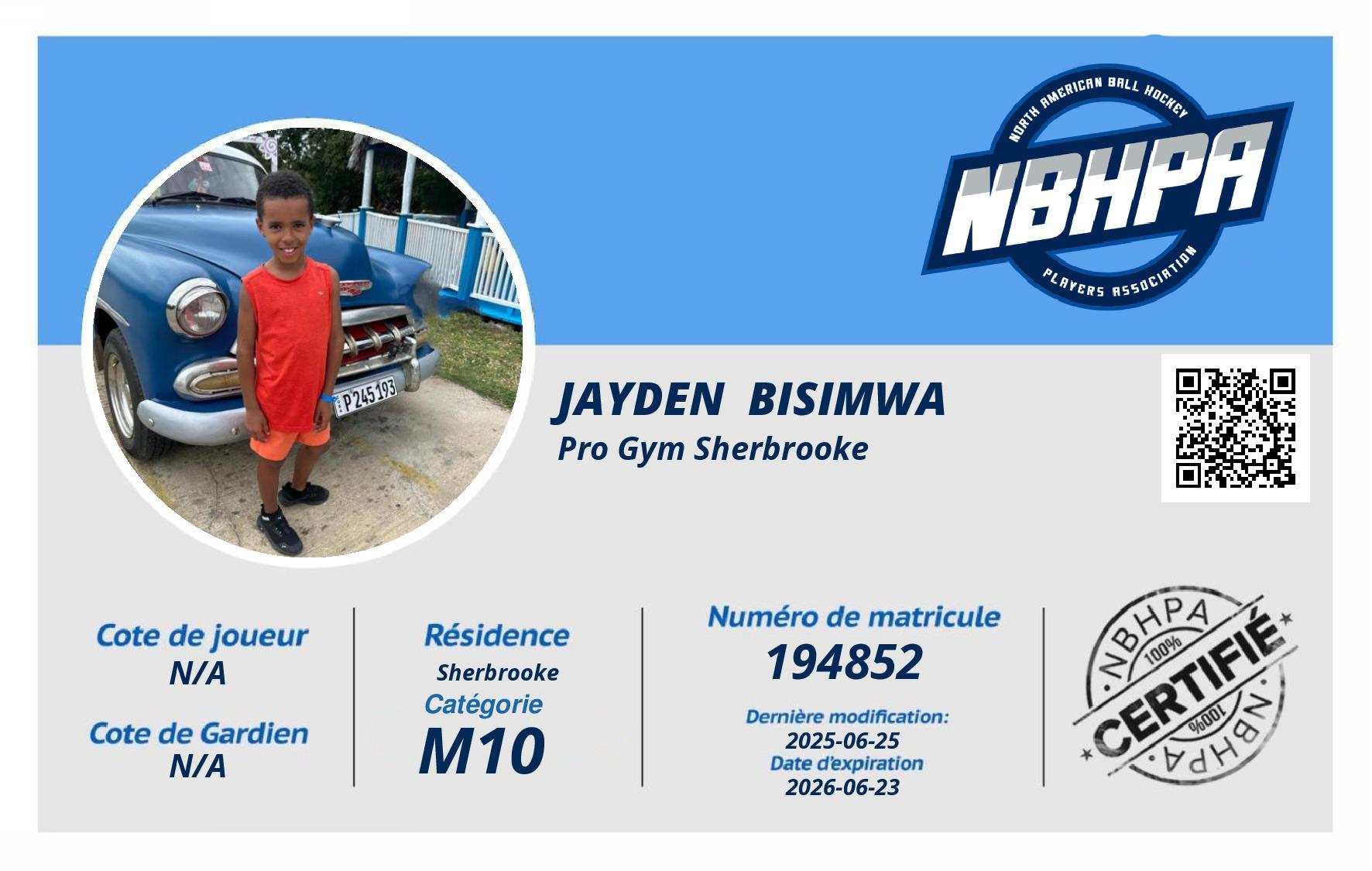 Jayden  Bisimwa 