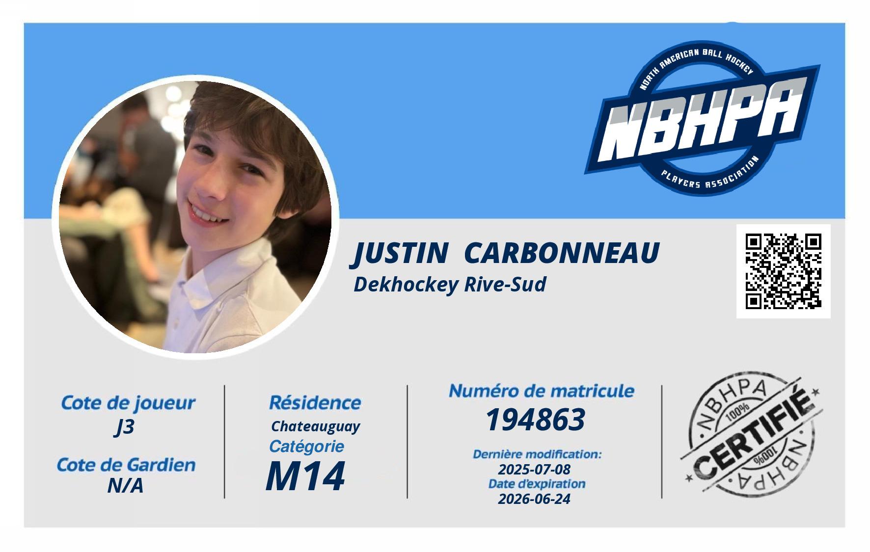 Justin  Carbonneau