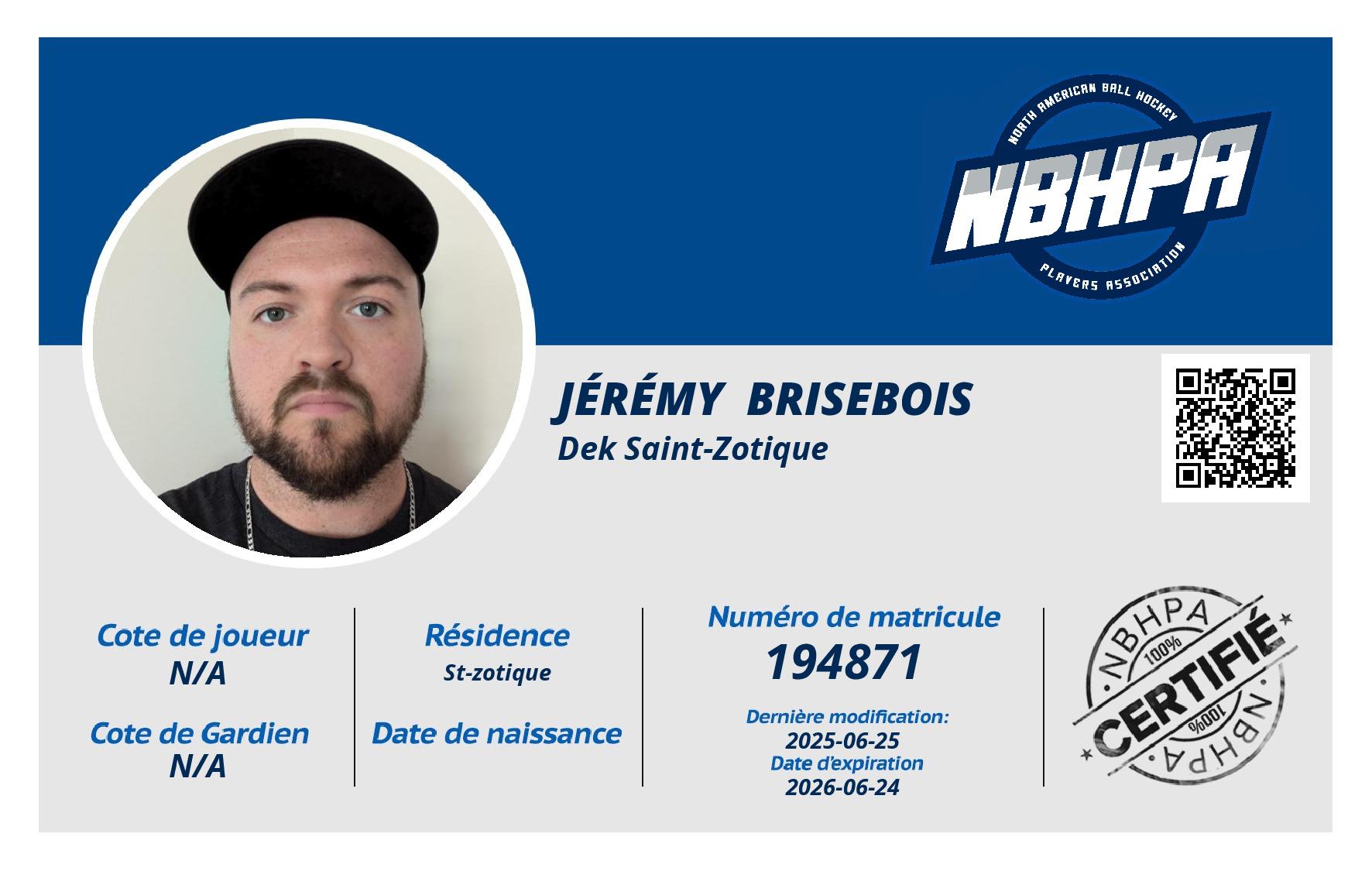 Jérémy  Brisebois 