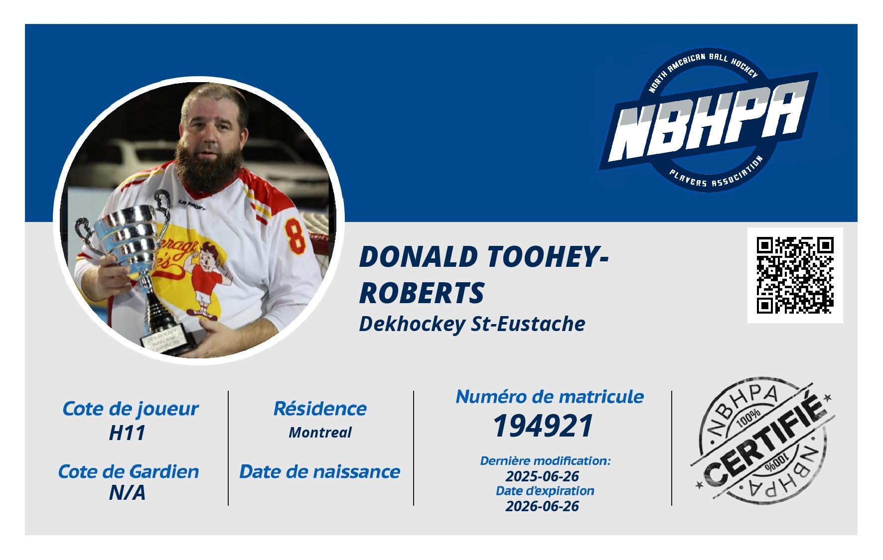 Donald Toohey-Roberts