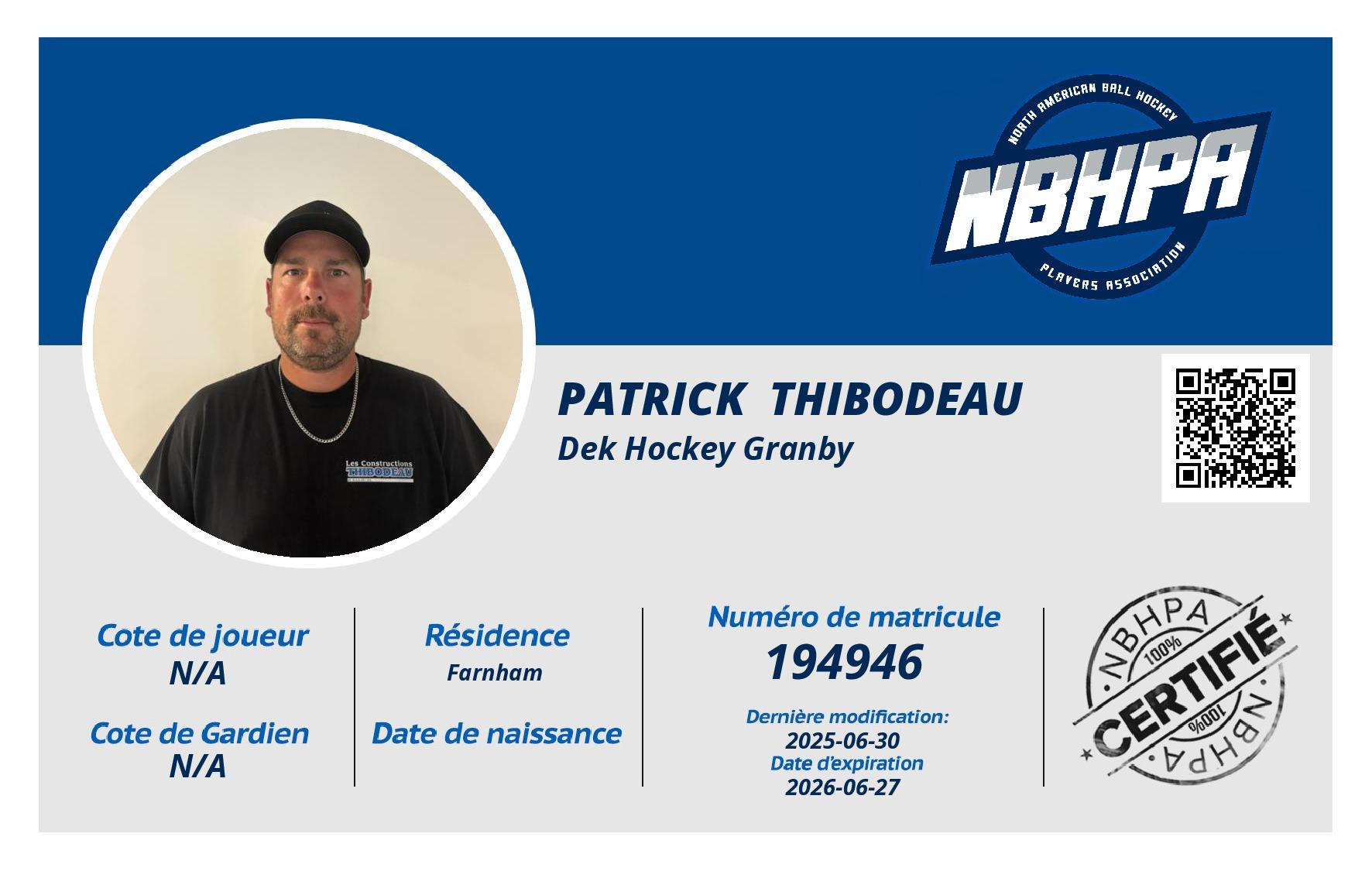 Patrick  Thibodeau 