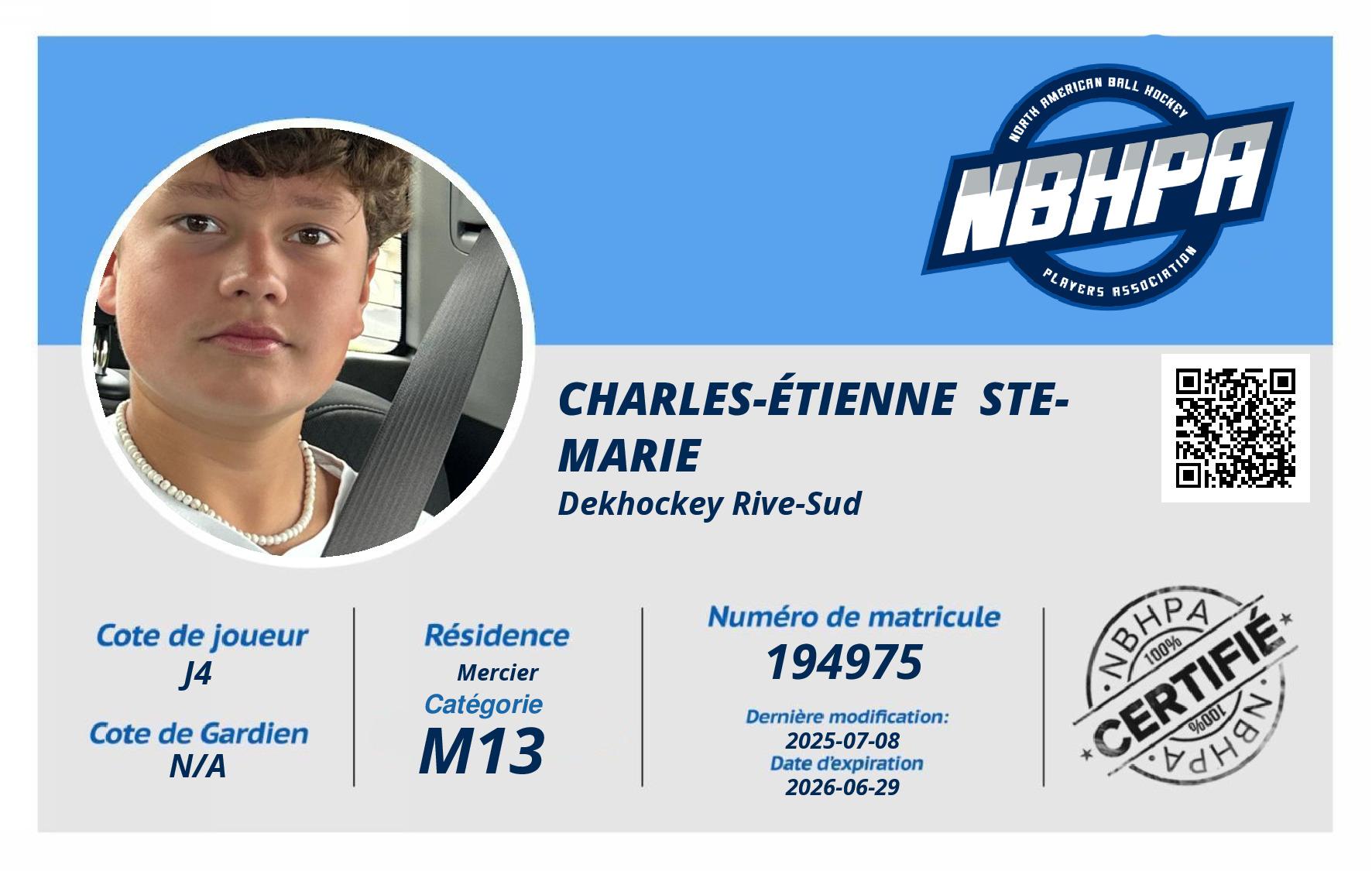 Charles-Étienne  Ste-Marie 