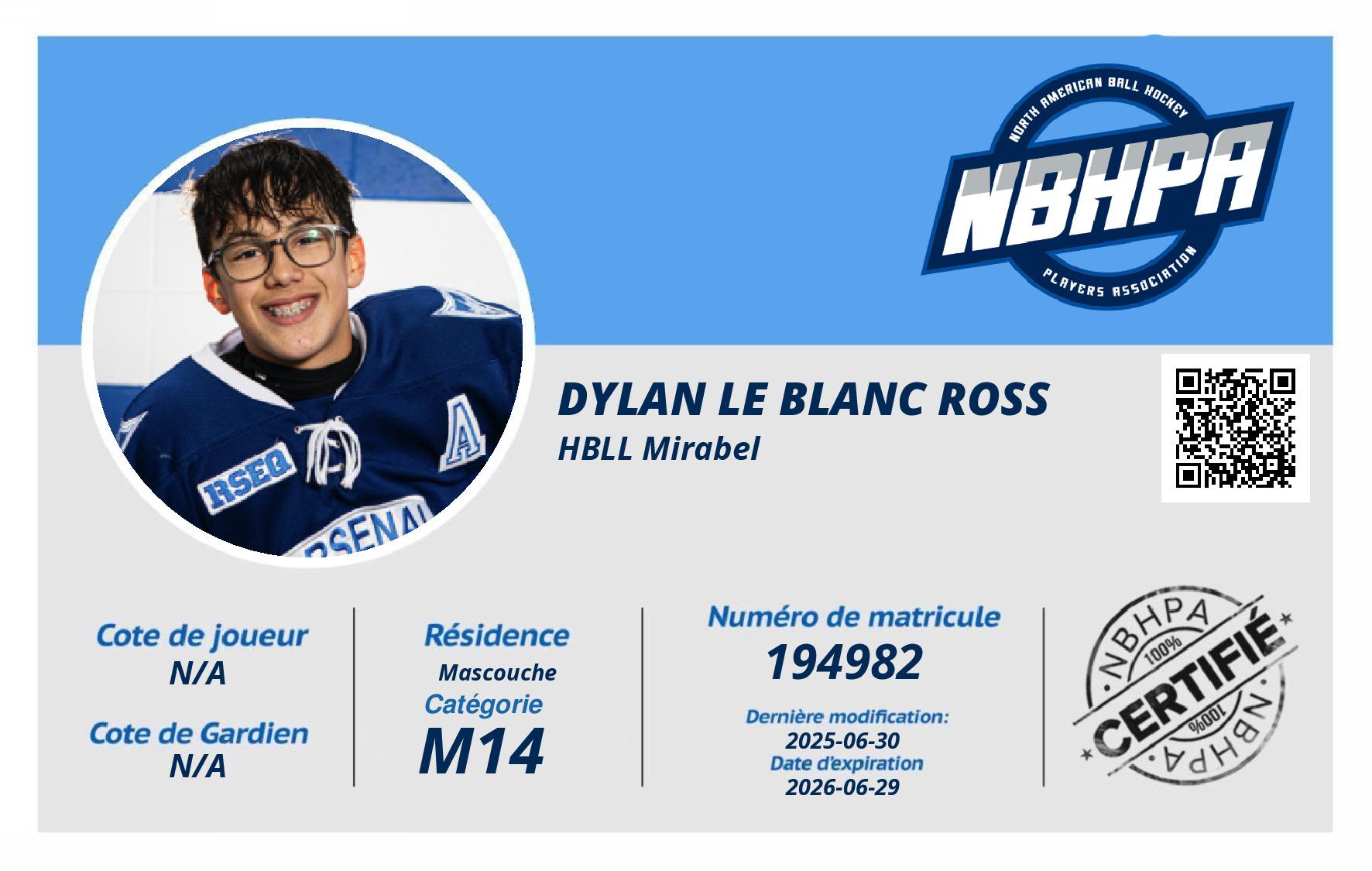 Dylan Le Blanc Ross