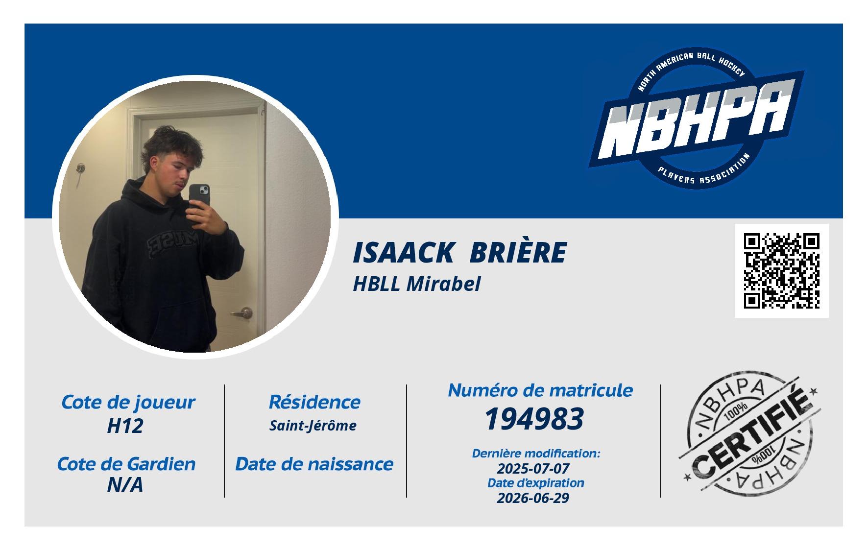 Isaack  Brière 