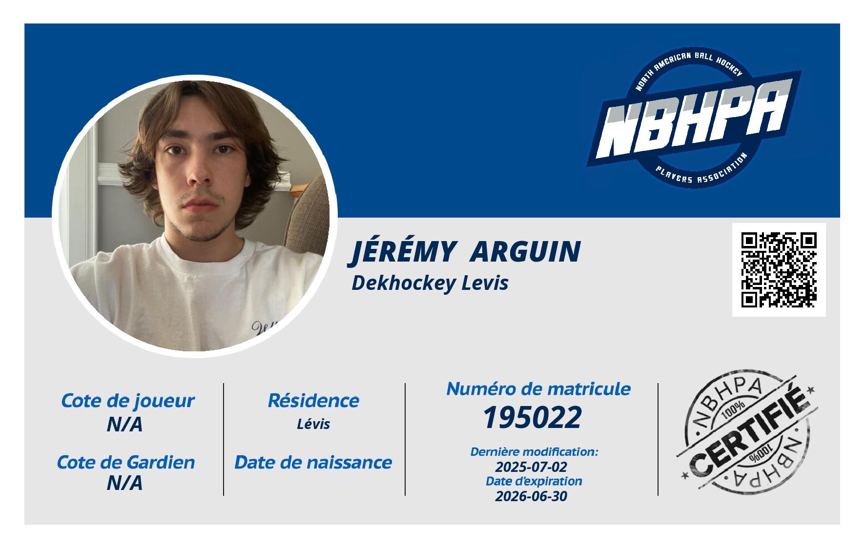 Jérémy  Arguin