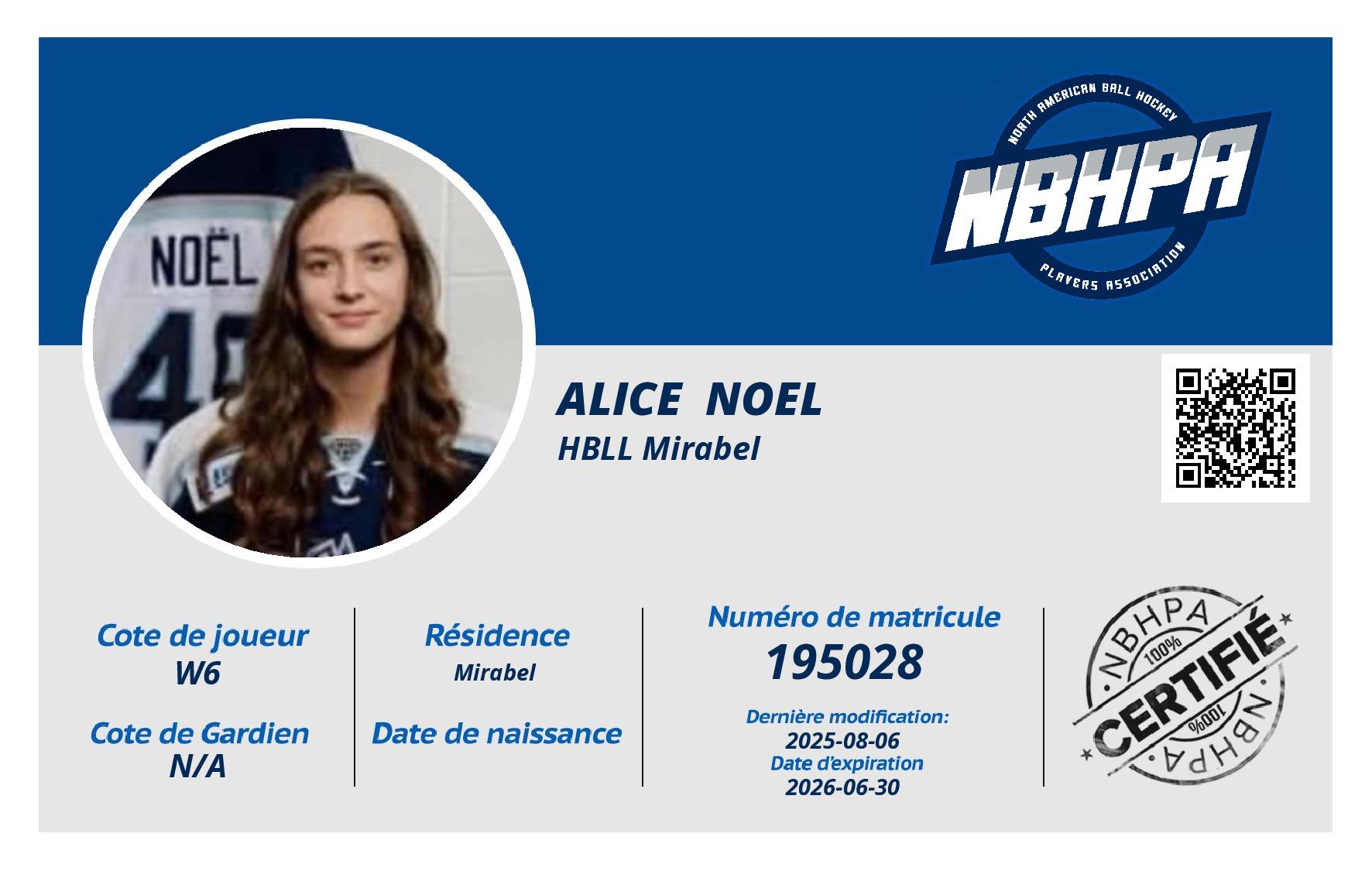 Alice  Noel 