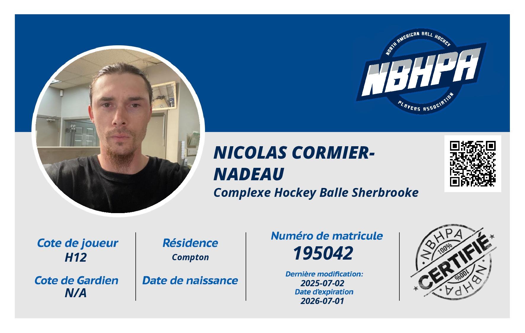 Nicolas Cormier-Nadeau