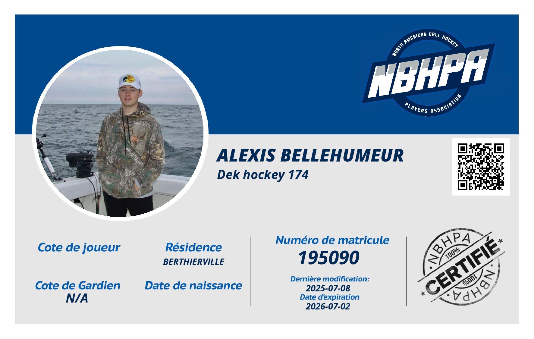 ALEXIS BELLEHUMEUR