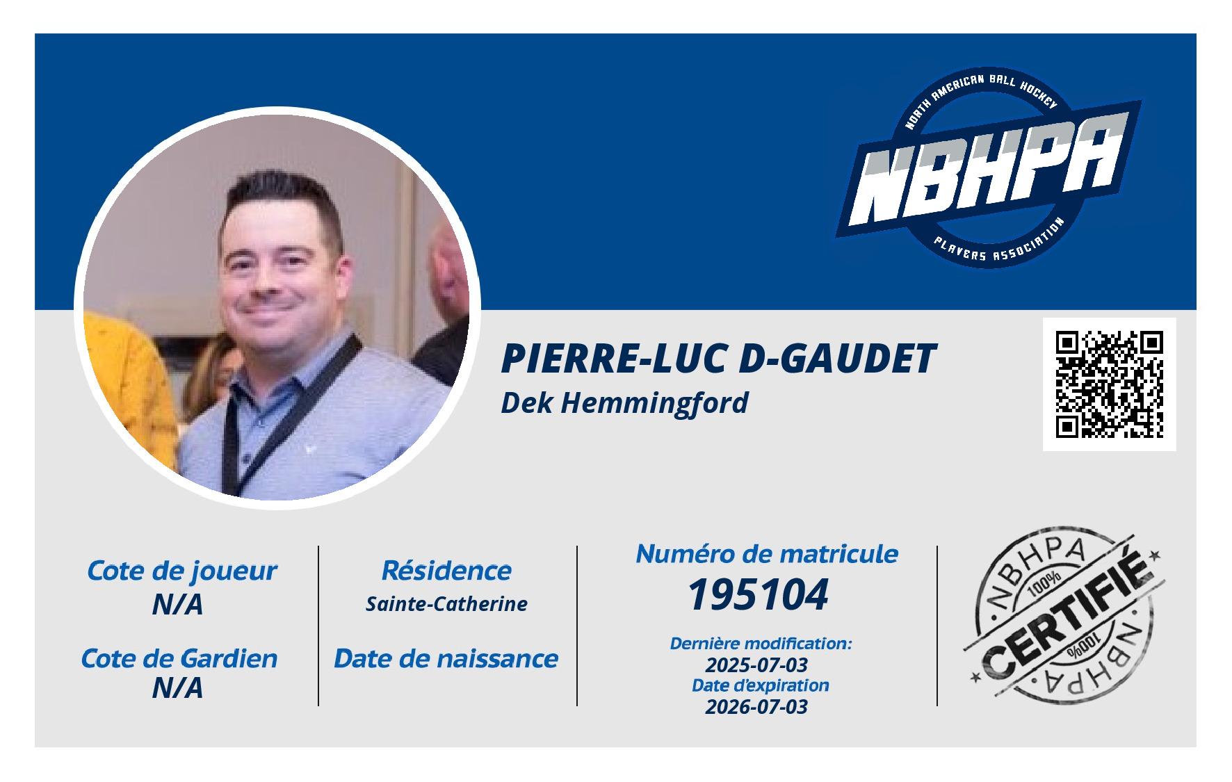 PIERRE-LUC D-Gaudet