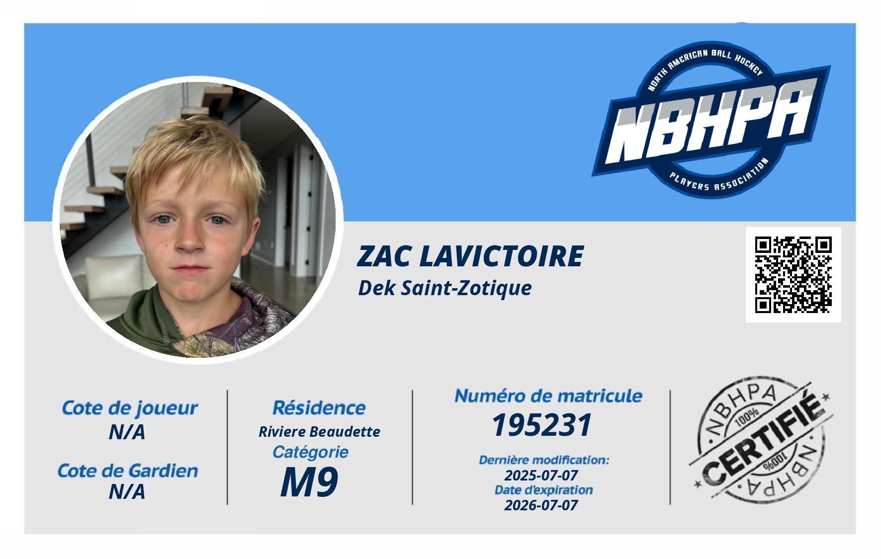 Zac Lavictoire