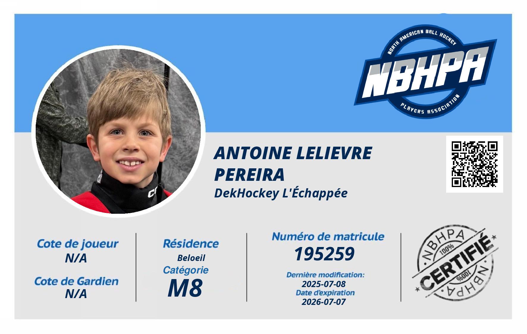 Antoine Lelievre Pereira 