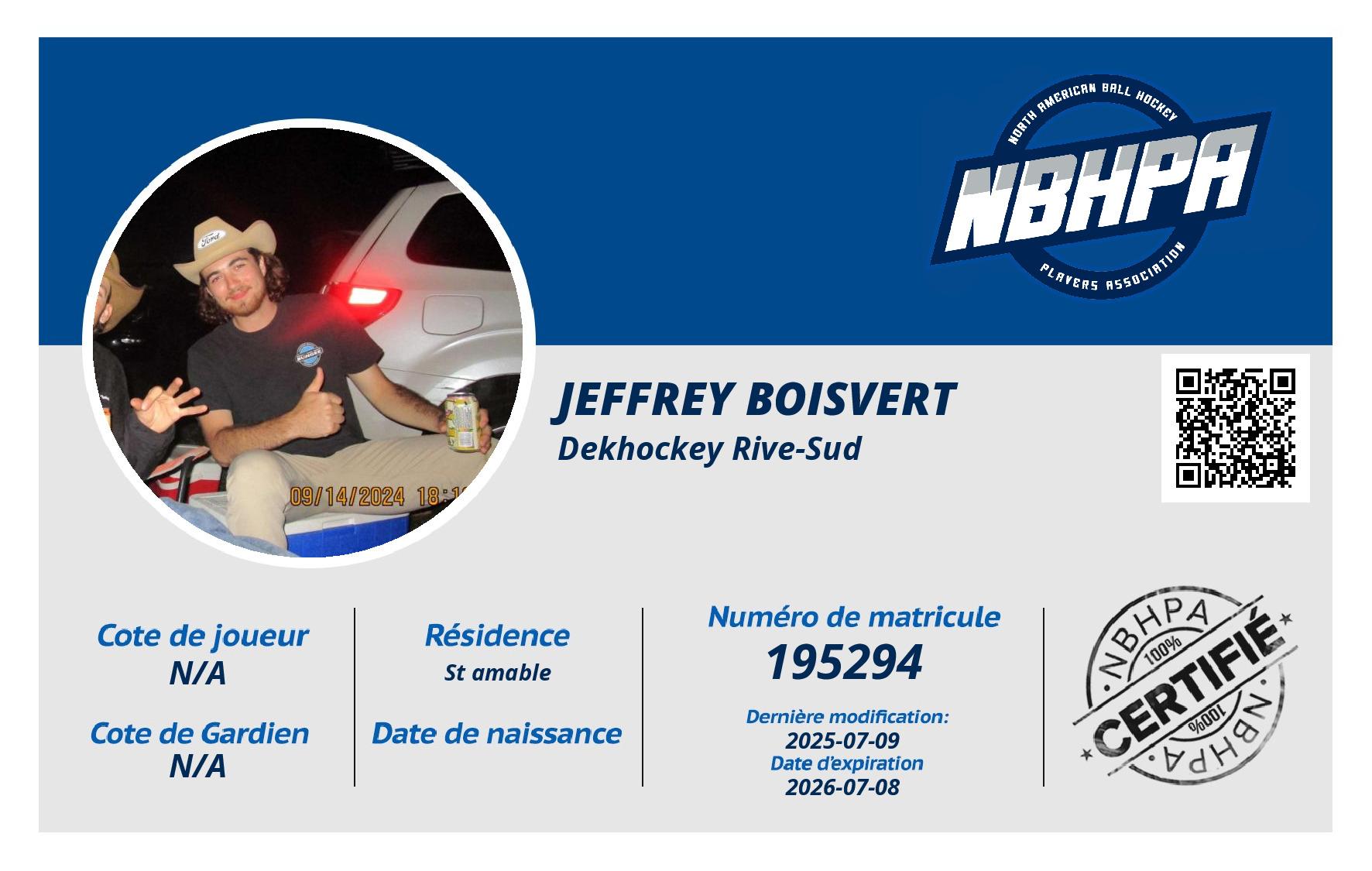 Jeffrey Boisvert