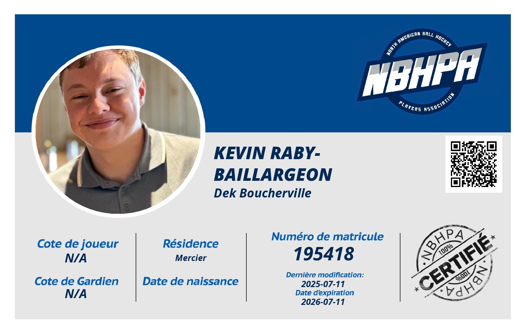 Kevin Raby-Baillargeon 